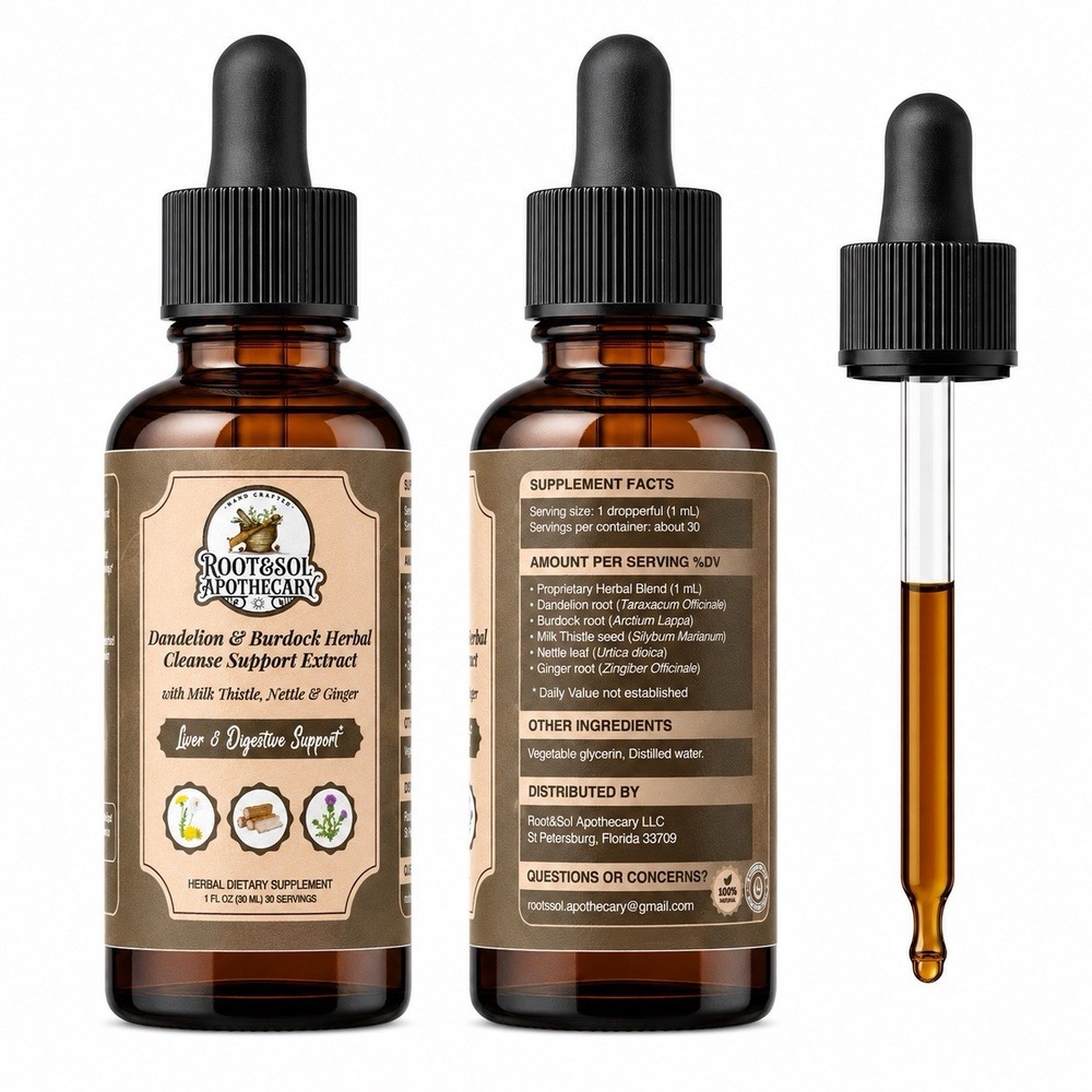 Root&Soil Apothecary Dandelion Burdock Liver Digestive Extract 1 fl oz