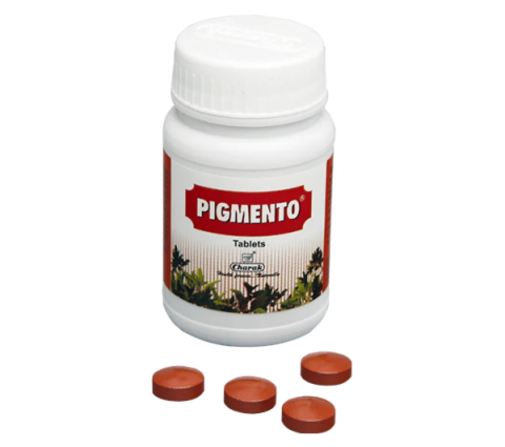 Charak Pigmento Tablets For Vitiligo Promotes Melanin 40 Tabs / FREE SHIP