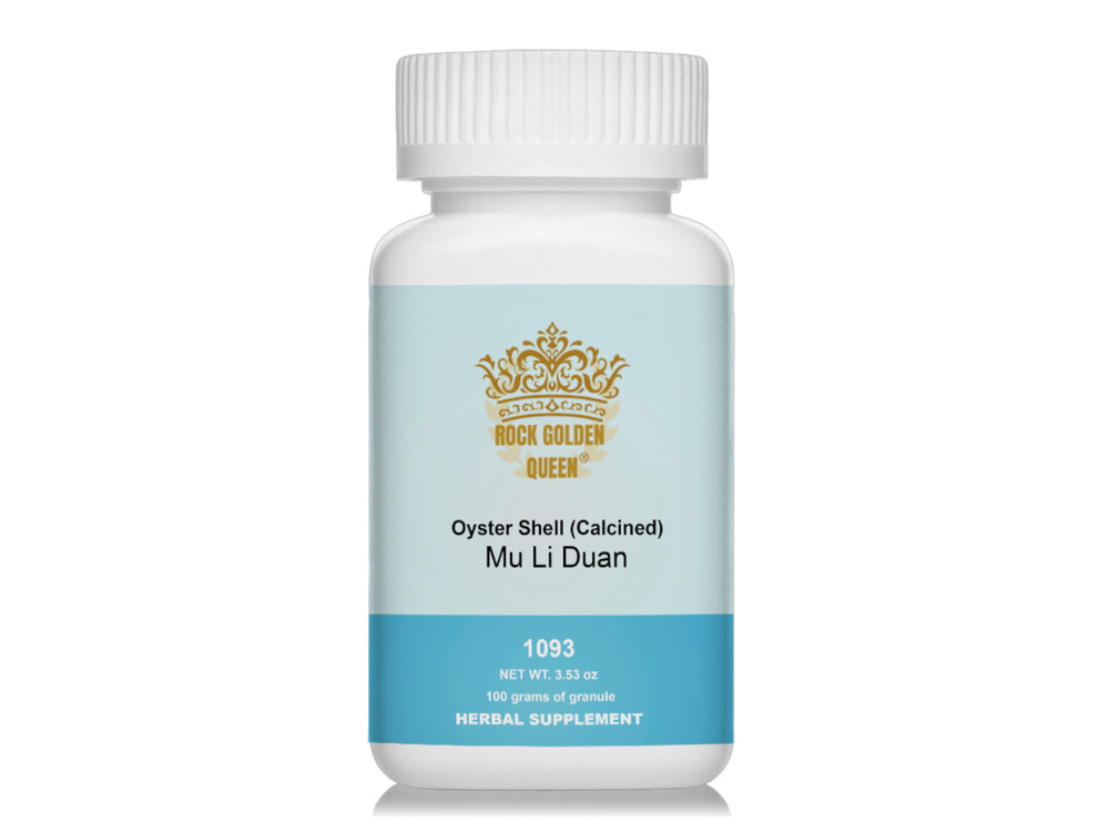 Rock Golden Queen Mu Li (Duan),Oyster Shell (Calcined) Granule, 100 Grams/Bottle