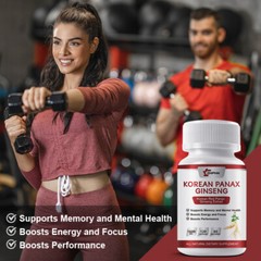Korean Red Panax Ginseng extrad 1600mg 60 Tablets – High Strength Ginsenoside