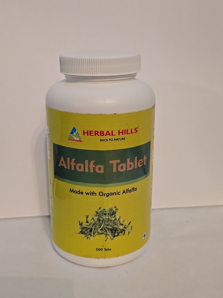 Herbal Hills Alfalfa Tablet 500 Tablets Exp 4/2025 SEALED