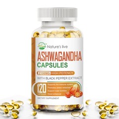 Organic Ashwagandha 1200mg Capsule with Black Pepper For Daily Stress & Mood