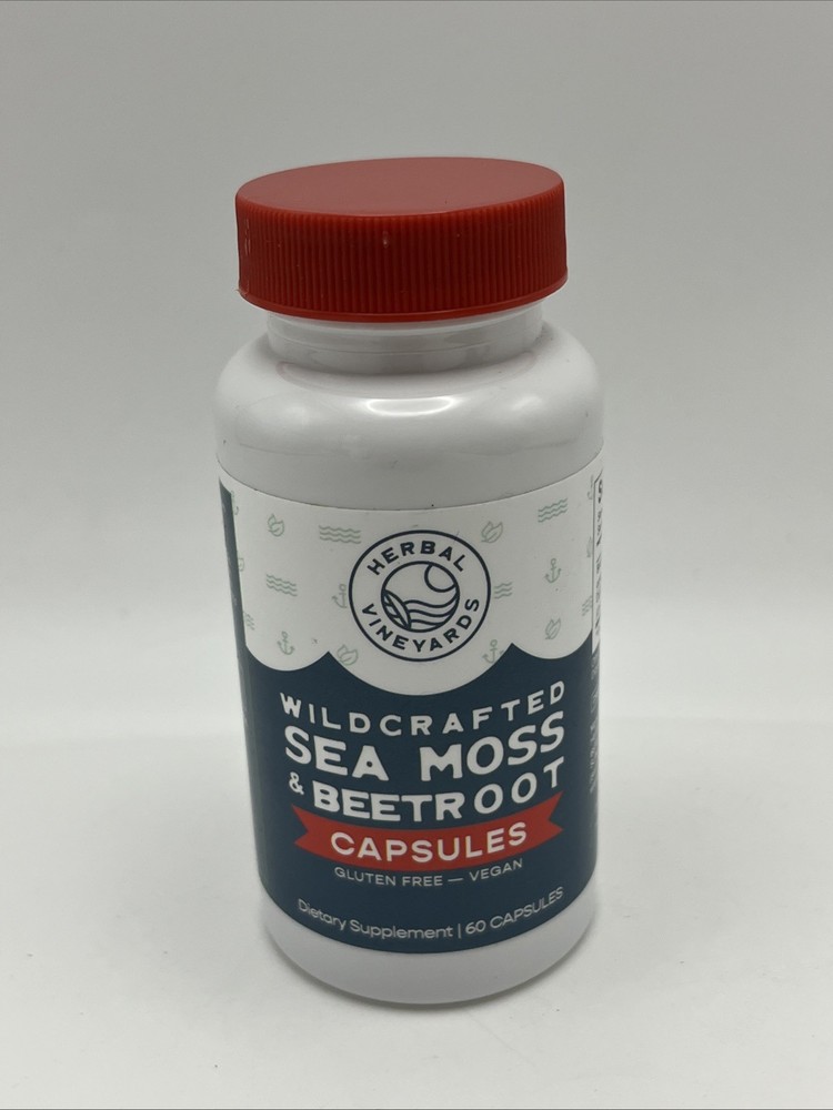 Herbal Vineyards Wildcrafted Sea Moss BeetRoot 60 Capsules 05/27