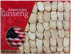 Hand-Selected a Grade American Ginseng Medium Slice (4 Oz. Box)