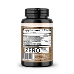 Mushroom Complex Supplement Capsules Mushrooms Lions Mane, Reishi, Turkey Tail