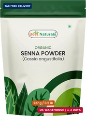 Best Naturals Certified USDA Organic Senna Powder, 227 Gram, Gluten Free, GMO Fr