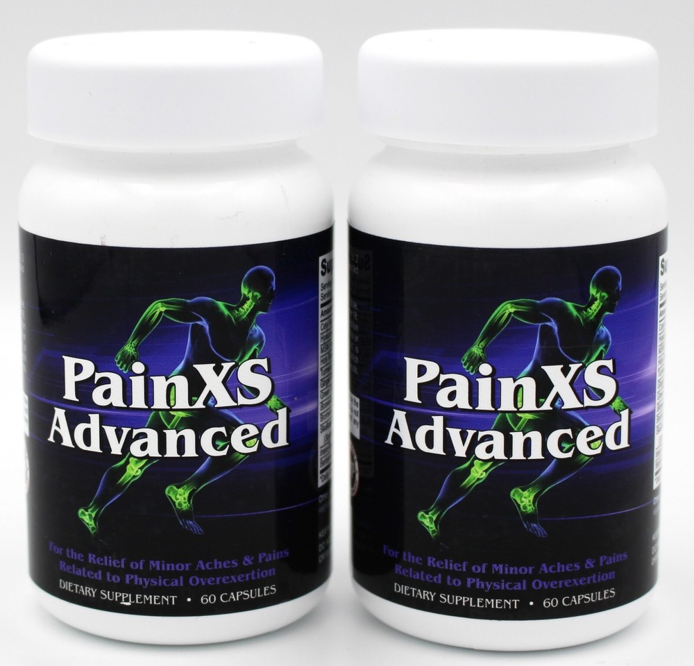PainXS Advanced x 60 CAPSULES (For the Relief of Minor Aches & Pains) x 2 Comb