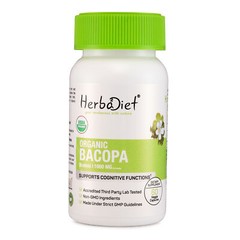 Organic Bacopa Monnieri Brahmi Capsules Bacosides Boost Memory Focus Enhancer