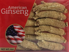 Hand-Selected a Grade American Ginseng Large Medium-Short Size (4 Oz. Box)
