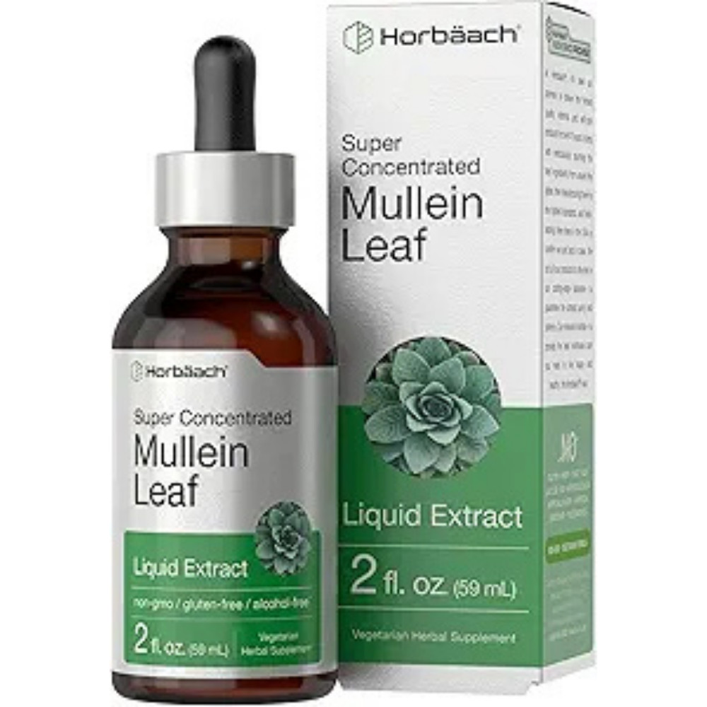 Mullein Drops for Lungs – USDA Organic Liquid – Mullein Leaf Extract