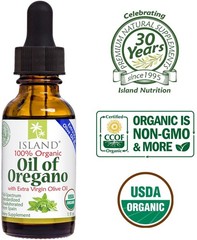 Organic Oil of Oregano Liquid Drops 1 fl oz – Pure Oregano & Olive Oil Blend, Sp