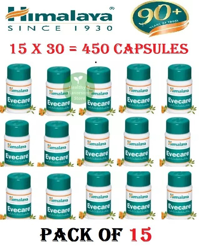 Himalaya Evecare Capsules Menstrual Relief 15 Boxes (450 Caps) Exp 03/2027