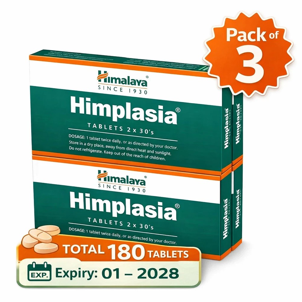Himalaya Himplasia – Pack of 3 (180 Tablets) Supports prostate health balance
