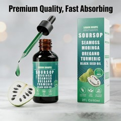 Soursop Pure Liquid Drops.10-in-1 Herbal Blend for Immune & Wellness Support