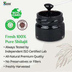 Sayan Pure Shilajit Resin 1oz/25g, Glass Jar, 250 Servings