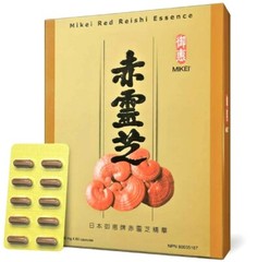 Mikei Red Reishi Essence 60 Capsules Extract Powder 250mg Exp : 07/2024