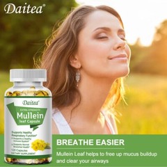 Mullein – 120 Capsules-1500 mg – Supports HealthyRespiratory Function
