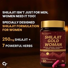 Shilajit Gold 60caps. 100% Ayurvedic For Power,Stamina,Strength For Women k203