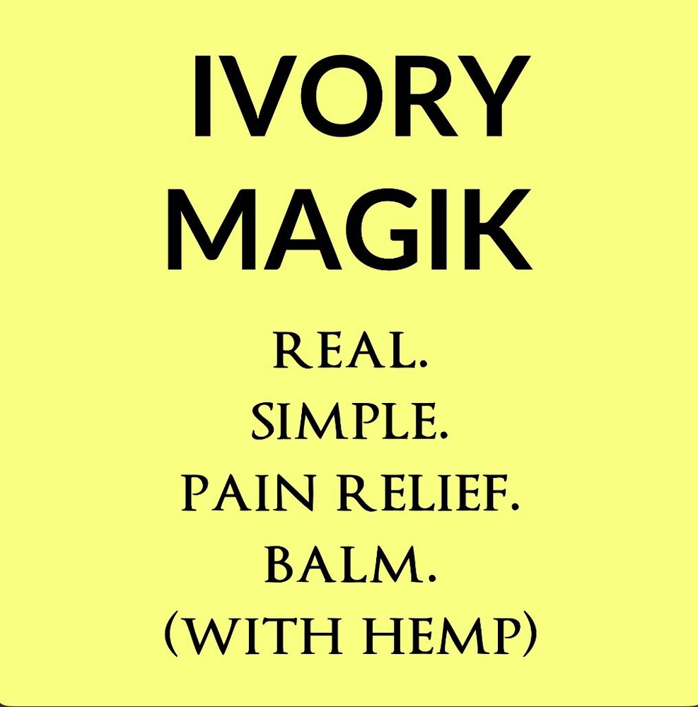 Ivory Magik Pain Relief Balm with 2,000 mg Hemp Seed Oil, 2oz tin