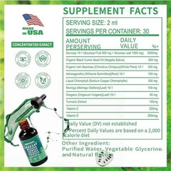 Soursop Bitters Liquid Drops 10 in 1 with Sea Moss, Moringa, Turmeric, Black See