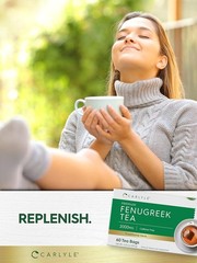 Carlyle Fenugreek Seed Tea | 60 Tea Bags | No Caffeine | Vegetarian, Non-GMO & G