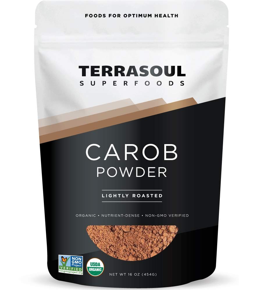 Terrasoul Superfoods Organic Carob Powder, 1 Lb-Cocoa Alternative | High in