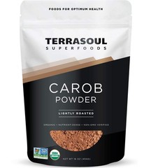 Terrasoul Superfoods Organic Carob Powder, 1 Lb-Cocoa Alternative | High in