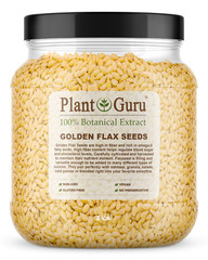 Golden Flax Seeds Whole 2 lbs. Jar Bulk NON GMO 100% Pure Linseed Flaxseed