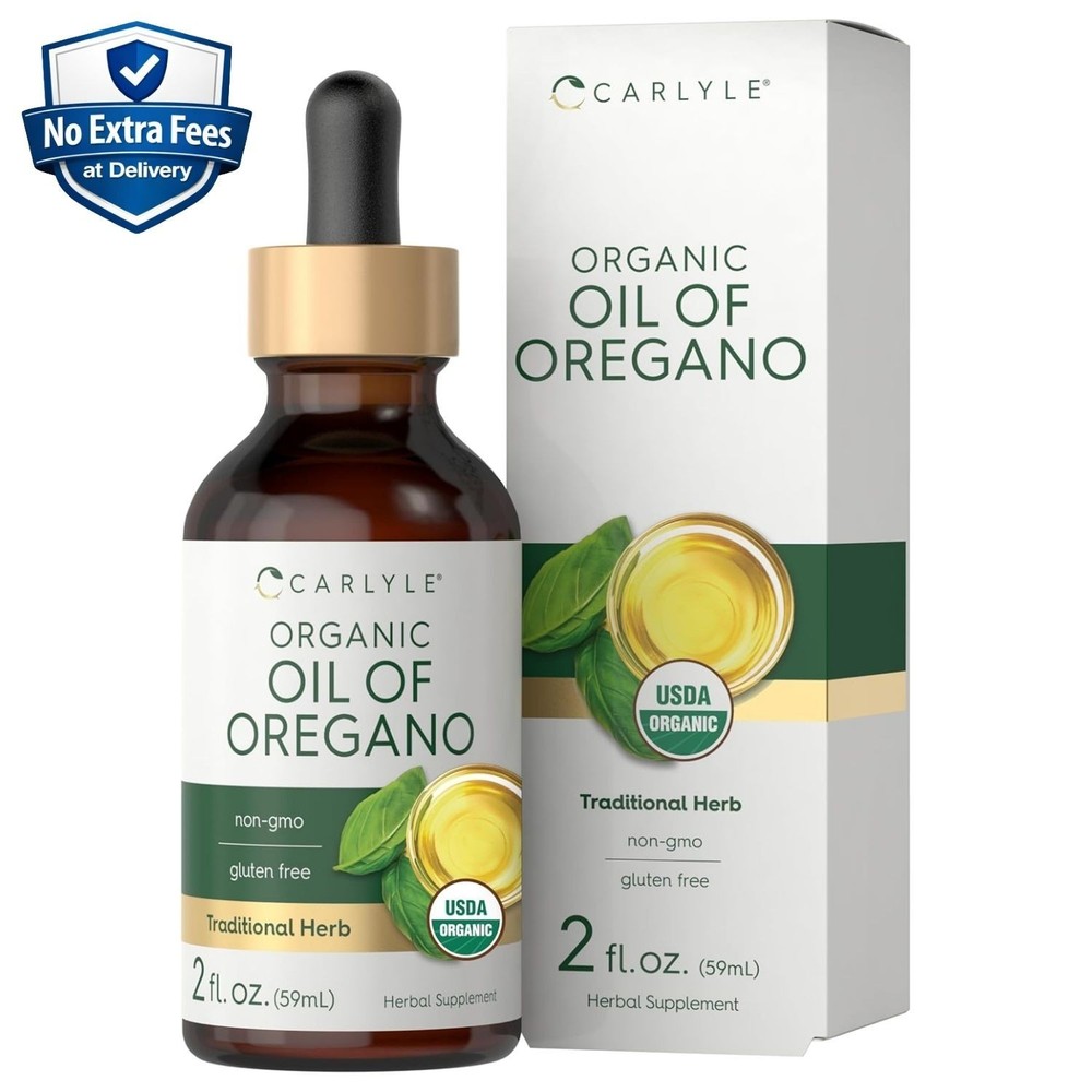Oil of Oregano Organic Liquid Drops 70% Carvacrol 2 fl oz | 1 Year Supply