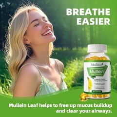 Mullein Leaf Capsules 120ct | Respiratory Support & Lung Health Vegan Formula