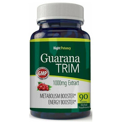 100% Natural Guarana Trim Seed Extract 1000mg Capsules Herbal Supplements