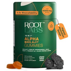 ROOT LABS 10-in-1 Alpha Shilajit Gummies | 4000 mg Pure 60 Count (Pack of 1)