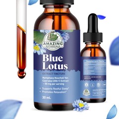 Blue Lotus 200X Extract Tincture – 50mg – Alcohol based formula, Vegan