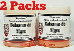 2 Packs BALSAMO DE TIGRE POMADA ANALGESICA TIGER BALM 100g each Free Shipping