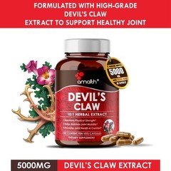 Devil’s Claw Root Extract 5000mg 90 Capsules Harpagophytum procumbens By Amalth