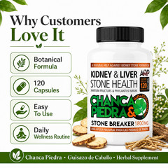 PURE CHANCAPIEDRA Guisazo de Caballo and Chanca Piedra 240 Caps Best Deal 1800Mg