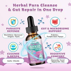 21 in 1 Para Cleanse & Gut Health Drops – Wormwood, Black Walnut, Chlorella