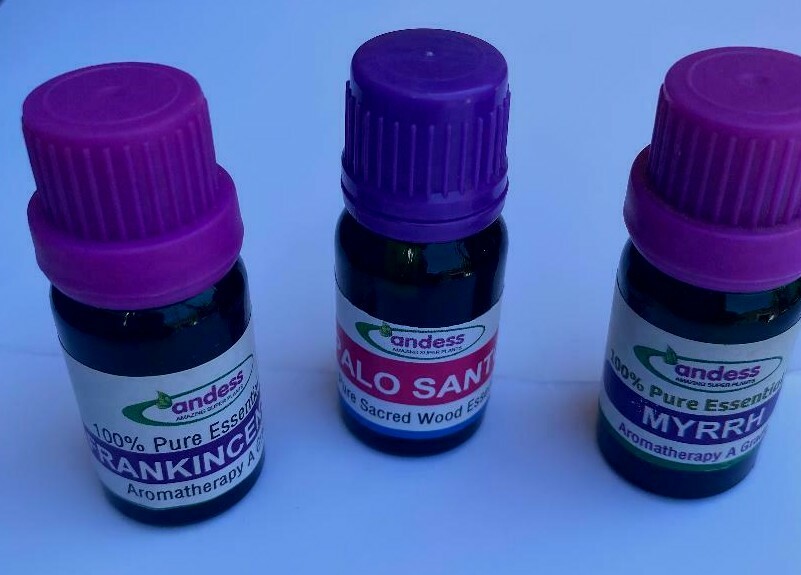 MIRRH/FRANKINCENSE/PALO SANTO 3 BEST RITUAL ESSENTIAL OILS 10ml EACH AU SELLER