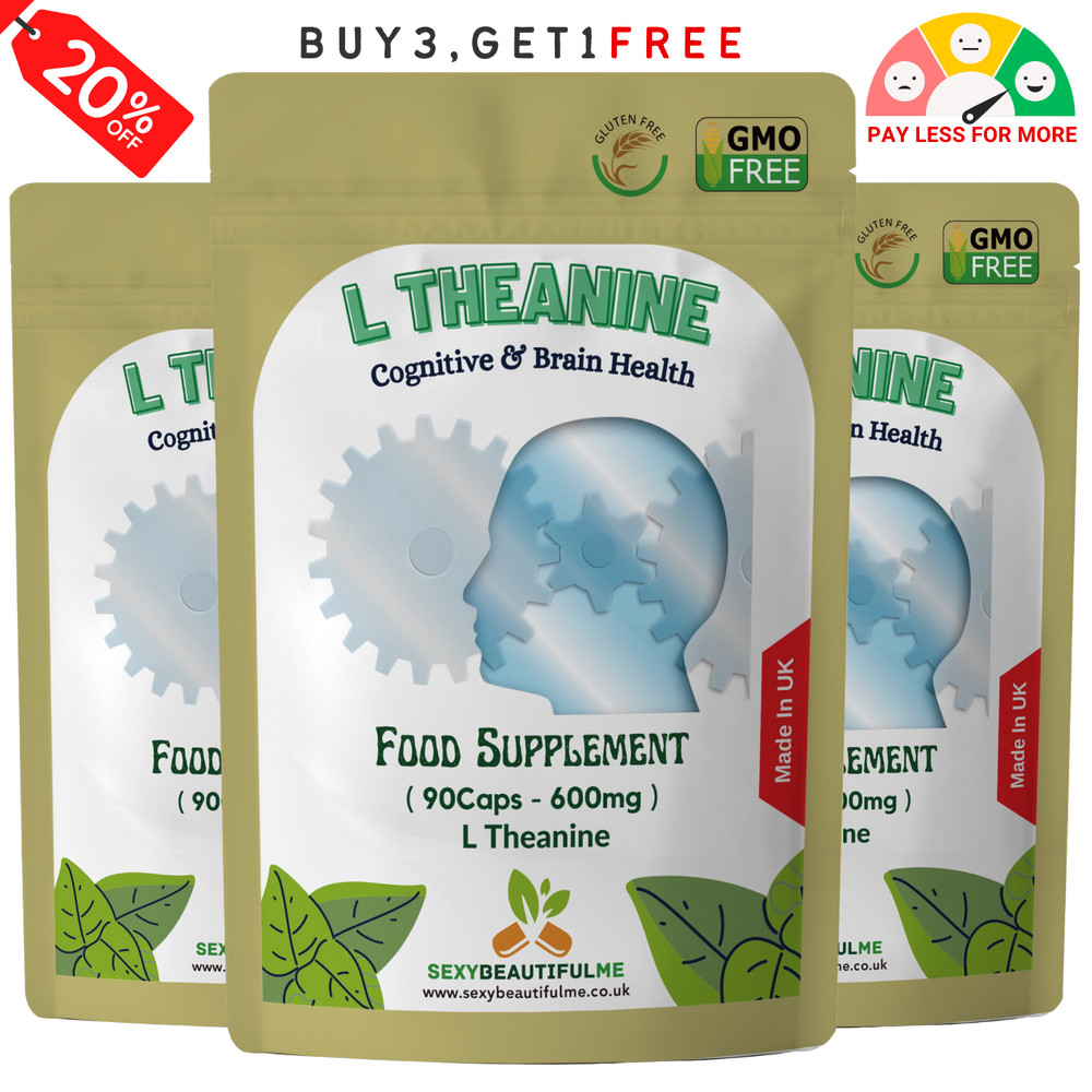 L-Theanine 600mg Capsules–Relaxation, Focus & Stress Support–Cognitive & Memory