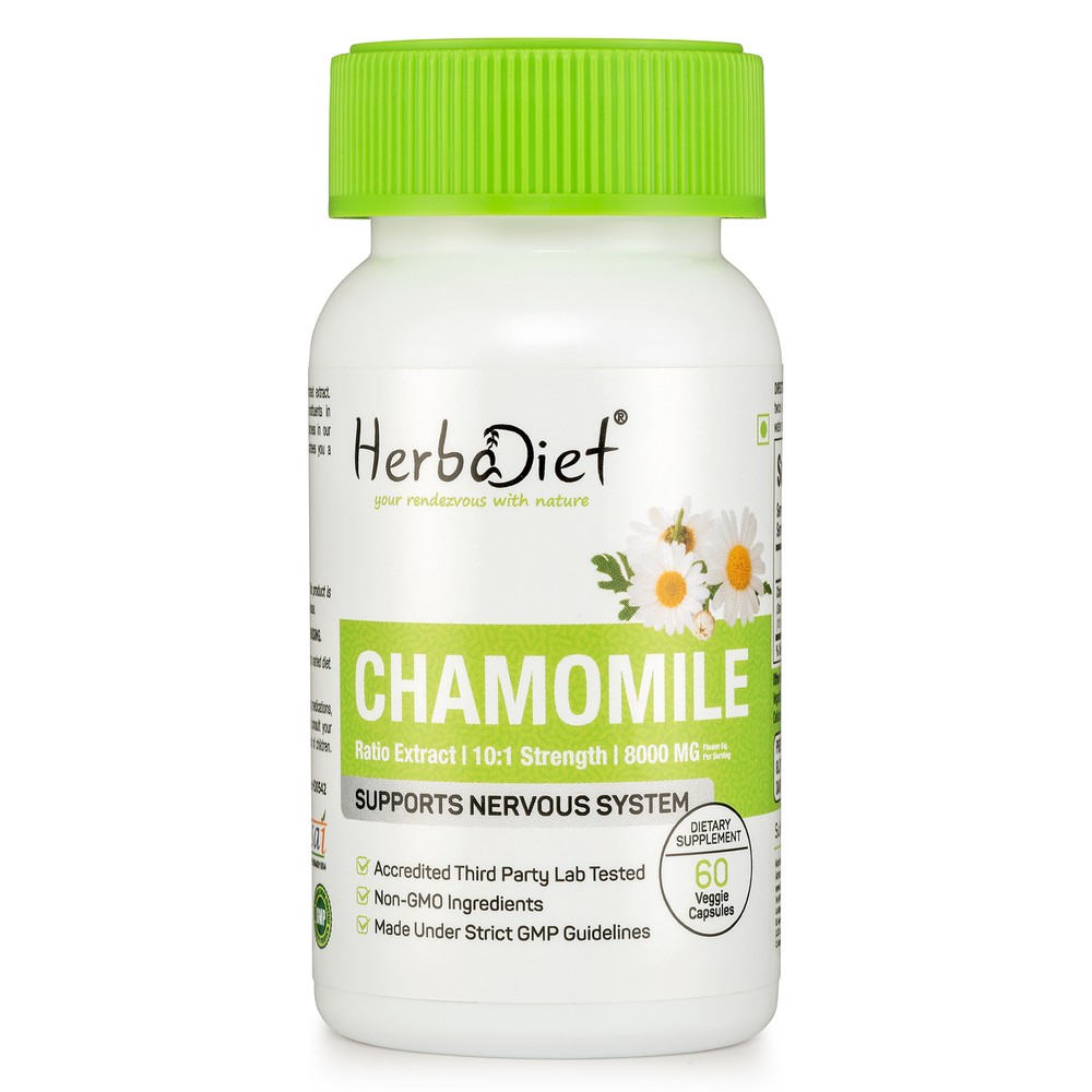 Chamomile Extract 20:1 APIGENIN Veg Capsules Stress Anxiety Relief Restful Sleep