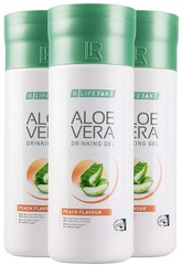LR LIFETAKT Aloe Vera Drinking Gel Peach Flavour Set of 3 – 3×1000 ml/33.8 fl.oz