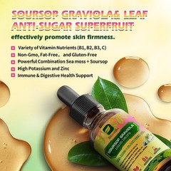 Soursop Graviola Extract with Sea Moss & Black Seed Oil Vegan, Gluten-Free