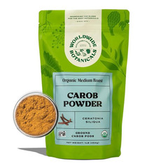 Organic Carob Powder Medium Roast 1 Lb Caffeine Free Cocoa Alternative 16 oz