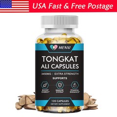 Natural Testosterone Booster 3450mg TongkatAli Extract 200:1 Strong 120 Capsules