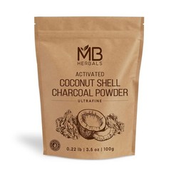 Carbon activado de coco 100 % Puro Natural en polvo 3.5 oz carbón New ys