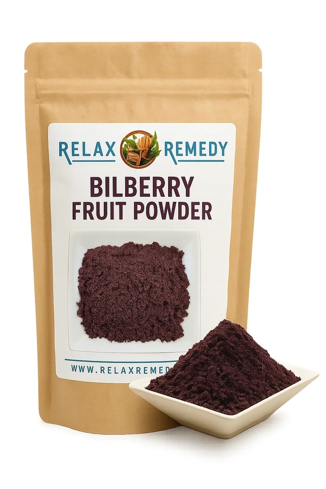 Bilberry Fruit Powder – 100% Pure, Non-GMO Vaccinium Myrtillus, Antioxidant USA