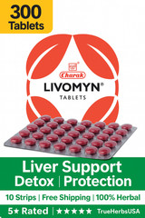 Charak Livomyn Ayurvedic Tablets 300 Tabs | Liver Support | Exp Jul 2028