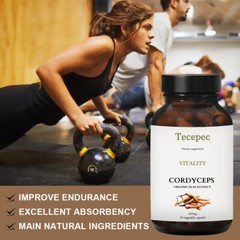 Cordyceps 1000mg – Mushroom Supplement – Energy & Immune Support,30/60/120 Caps