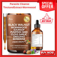 Parasite Cleanse Tincture/Extract-Wormwood,Black Walnut Hull, Clove,Best Quality