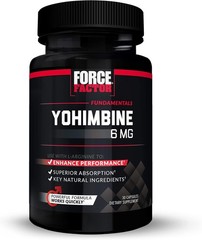 Force Factor Yohimbine Supplement for Men, Yohimbe Bark Extract – 30 Capsules